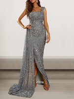 Sexy Sleeveless Square Neck Plain Tight Maxi Dress