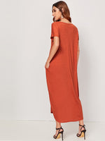 Curved Hem Tee Dress