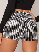 Form Fitted Houndstooth Shorts