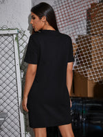 Eyelash Print Tee Dress