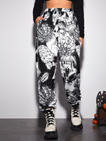 Slant Pocket Halloween Print Pants