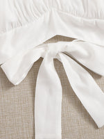 Plus Bardot Flounce Sleeve Tie Back Blouse