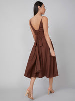 VISCOSE PLUNGING NECK SLIP DRESS