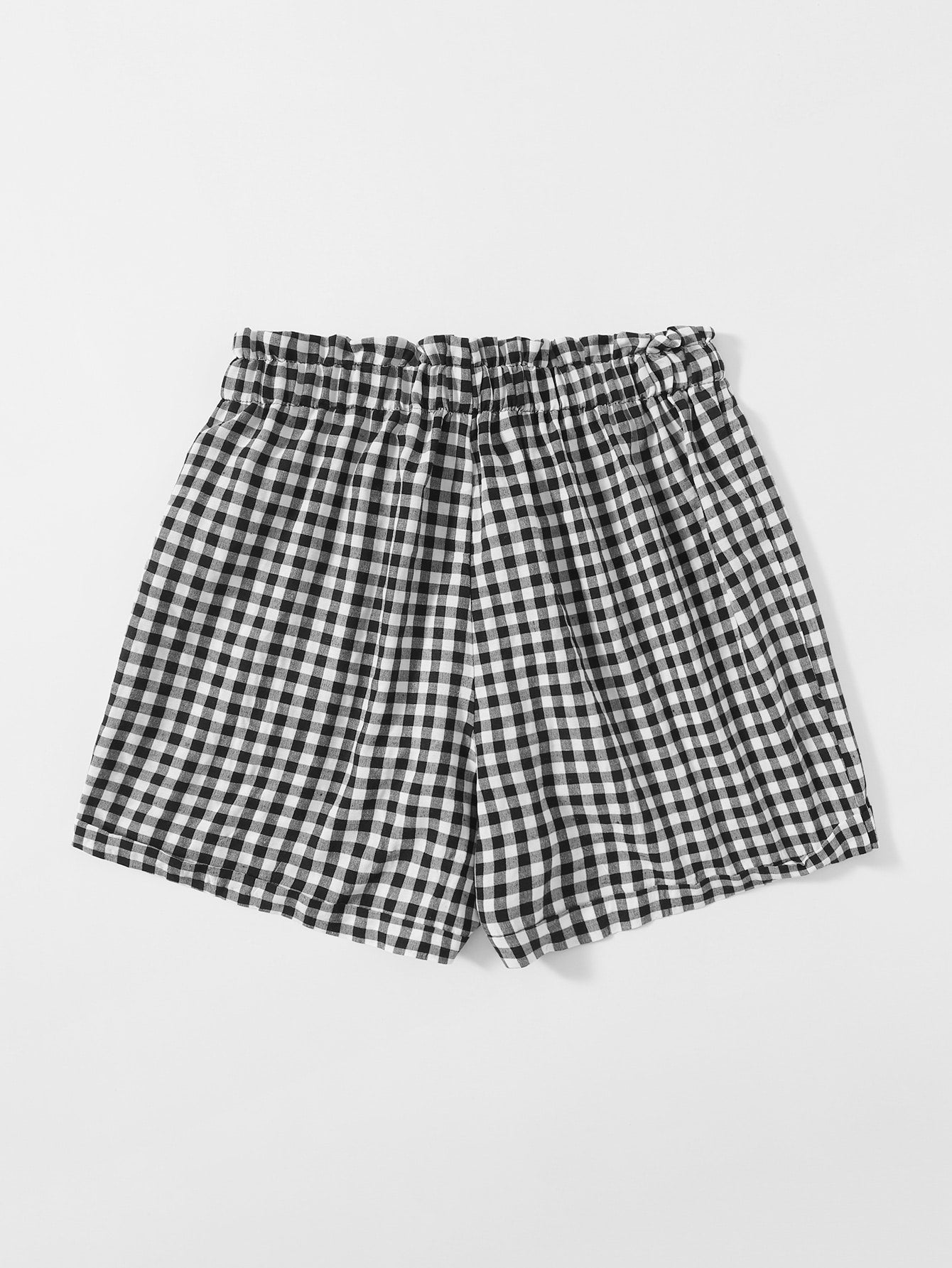 Gingham Button Front Shorts