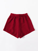 Solid Self Tie Wide Leg Shorts