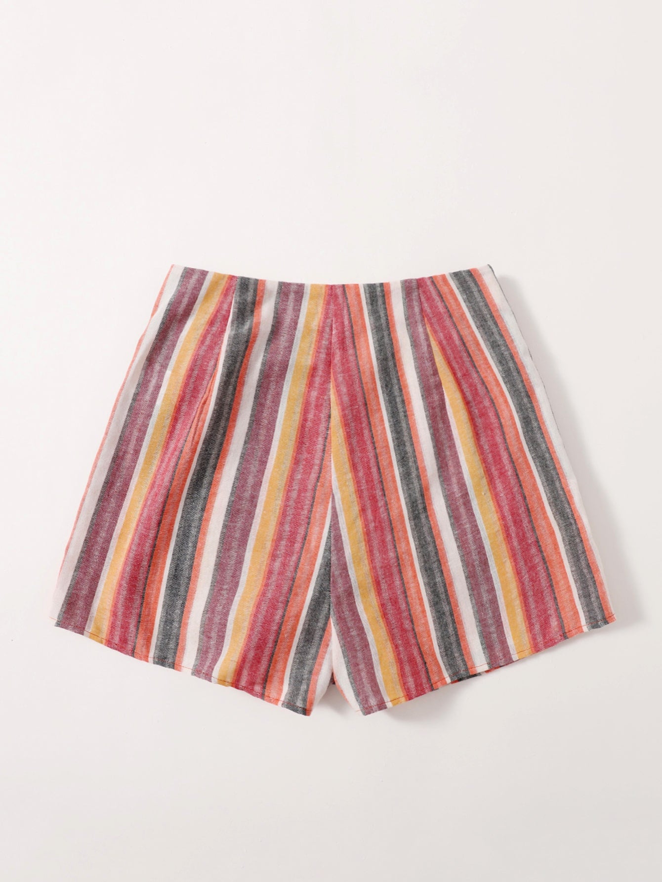 Striped Tie Front Skort