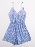 Daisy Floral Cami Romper