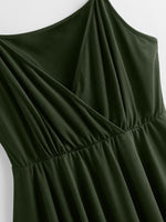 Plus Surplice Front Dip Hem Cami Top