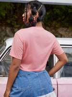 Plus Heart Patched Crop Tee