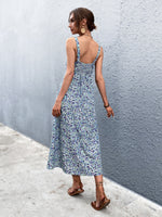 Ditsy Floral Split Hem Cami Dress