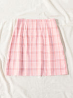 Plaid Split Hem Skirt