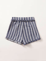 Frill Trim Striped Shorts