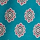 All Over Print Button Front Long Sleeve Deep V Neck Flared High Waist Midi Dress
