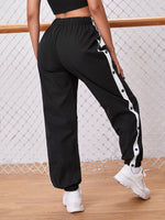 Side Stripe Tie Waist Sweatpants