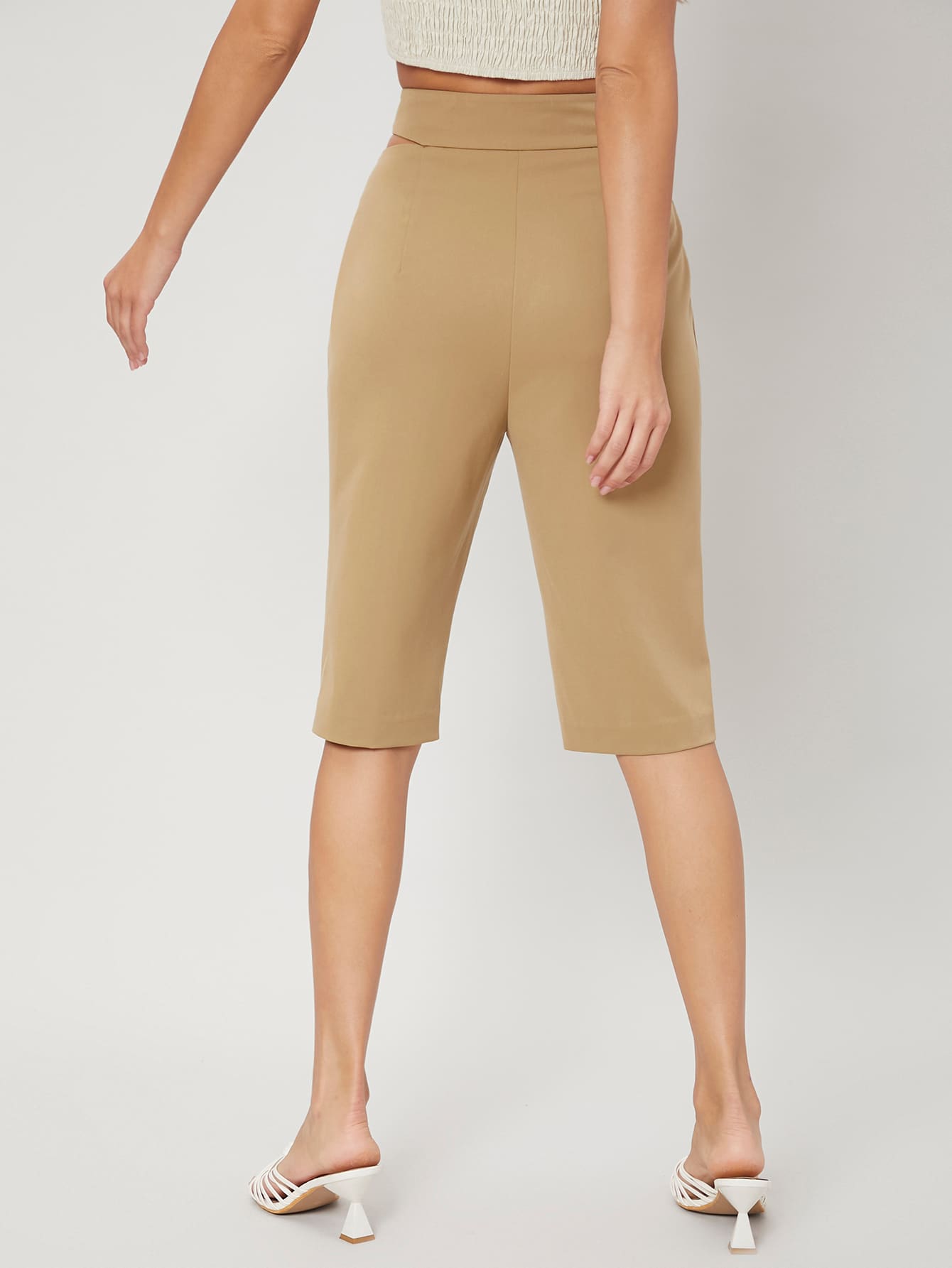 VISCOSE KNEE LENGTH SHORTS