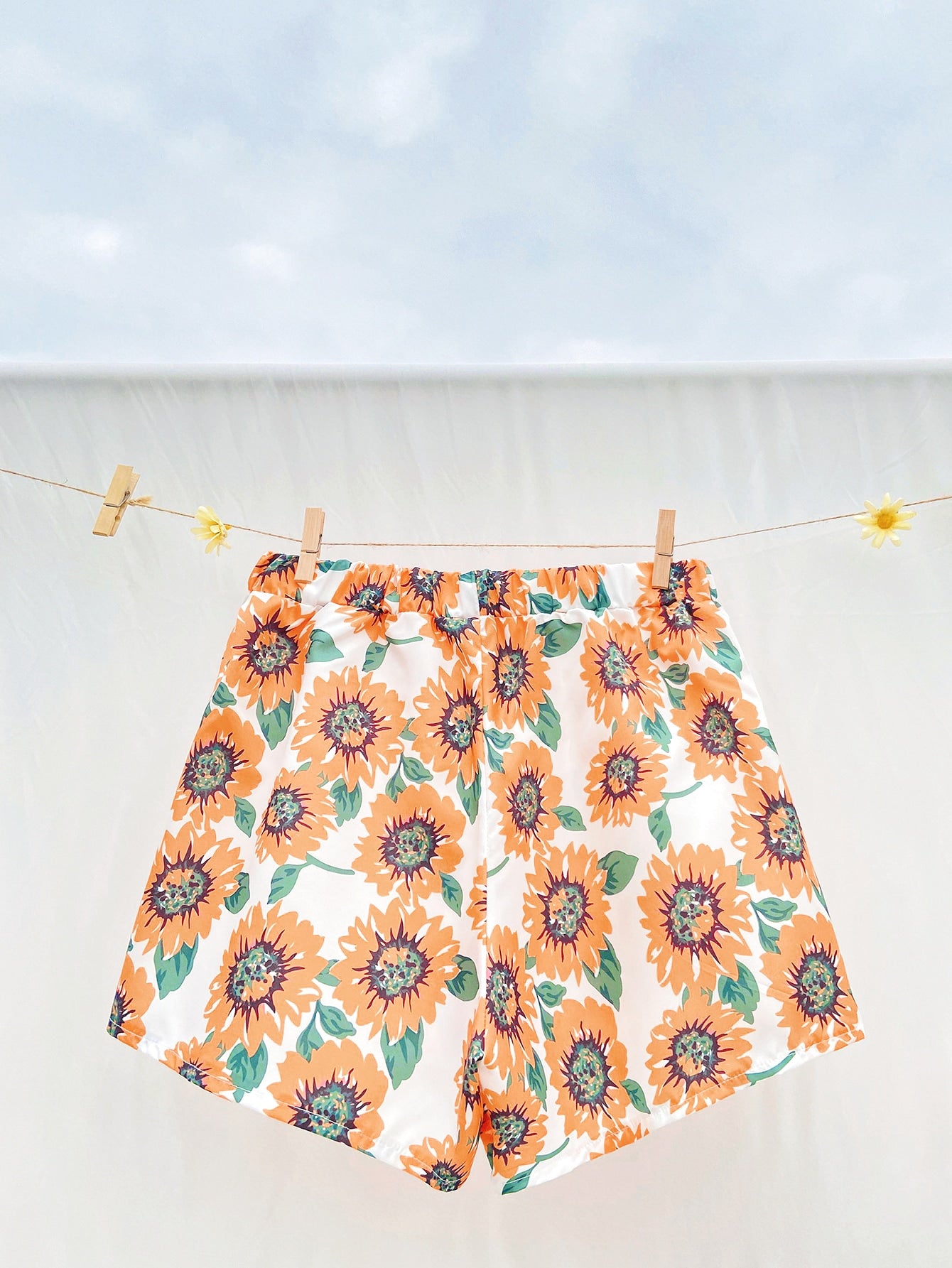 Allover Floral Print Shorts