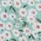 Ditsy Floral Lettuce Trim Short Sleeve Off The Shoulder Pencil Natural Short Dress
