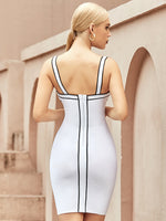 ADYCE Contrast Seam Bodycon Cami Dress