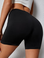 Solid High Stretch Biker Shorts