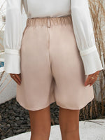 Solid Button Fly Shorts