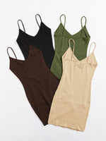 4pack Solid Cami Dress
