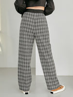 Plaid Straight Leg Pants
