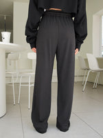 Solid Drawstring Waist Pants