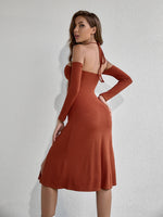 Tie Back Split Thigh Dress