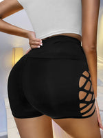 Letter Print Crisscross Shorts
