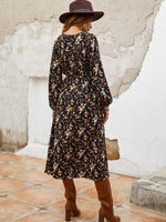 Rusttydustty Allover Floral Self Tie Dress