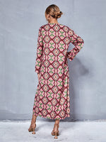 Allover Print Tunic Dress Without Belt