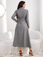 Button Through Belted Shirt Dress