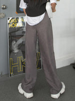 Slant Pocket Wide Leg Corduroy Pants