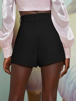 High Waist Solid Shorts