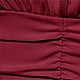 Elegant Plain Ruched Bust Long Sleeve V Neck High Waist Women Bodysuit