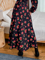 Allover Floral Wrap Skirt
