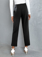 Solid Cropped Tailor Pants