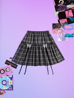 Butterfly Plaid Frill Skirt
