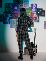 Plaid Jumpsuit Without Belt