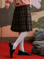 Plaid Pattern Pleated Skirt