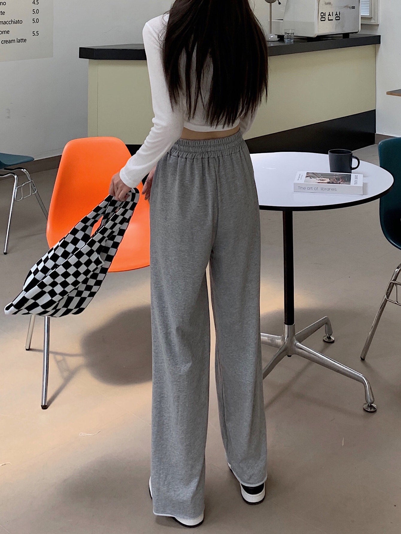 Solid Drawstring Elastic Waist Sweatpants