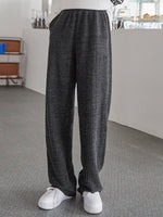 High Waist Ribbed Knit Pants