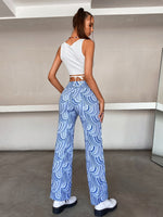 High Waist Allover Print Pants