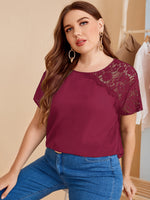 Plus Lace Insert Top
