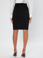 High Waist Solid Bodycon Skirt