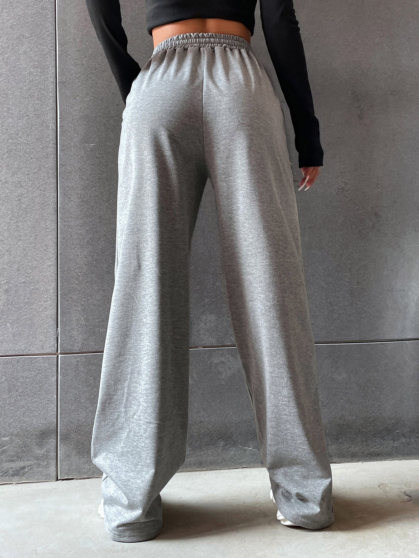 Drawstring Waist Letter Graphic Sweatpants