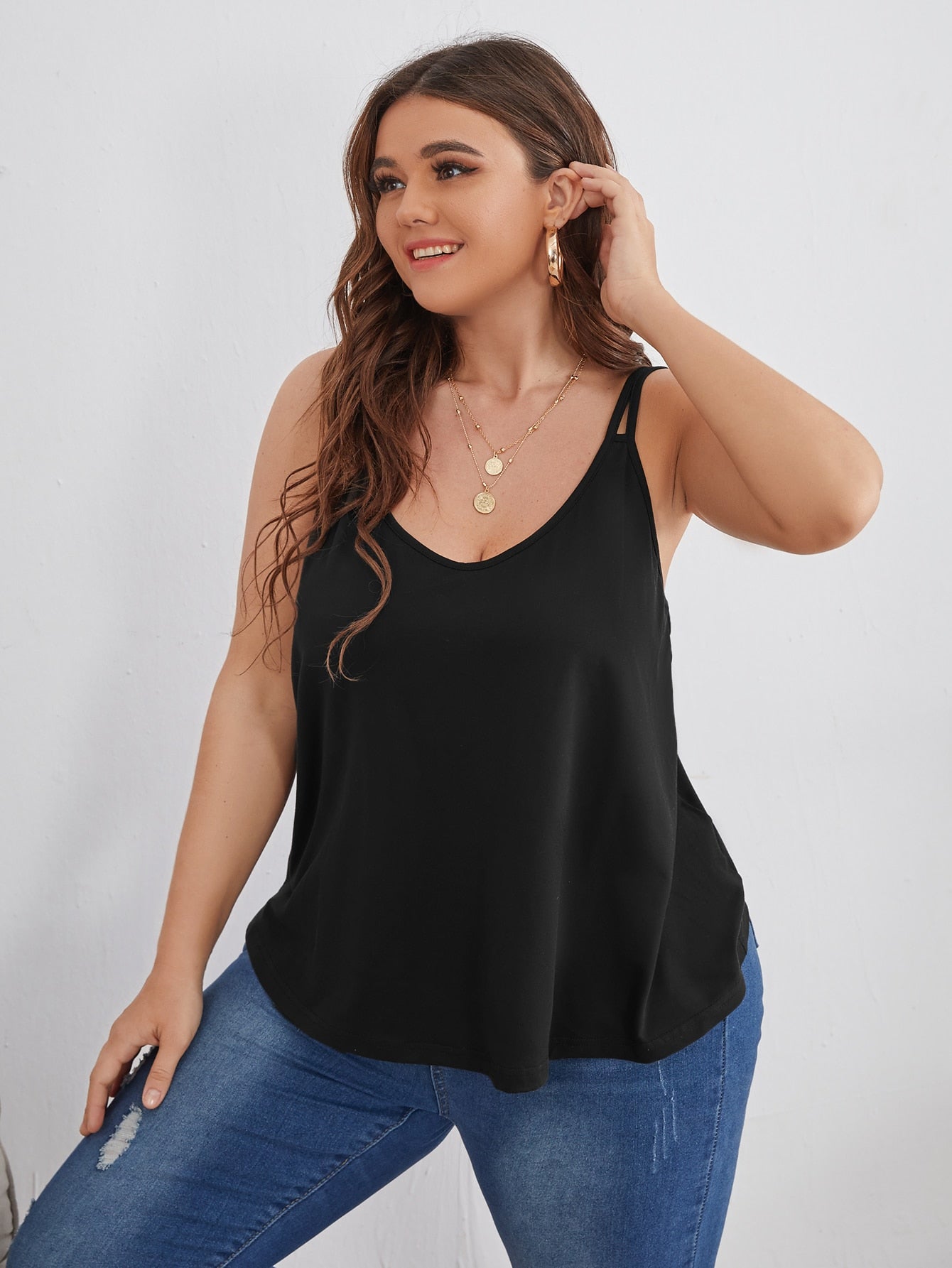 Plus Double Strap Cami Top
