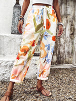 Casual Floral Loose Long Pants