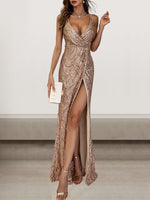 Sexy Sleeveless V Neck Plain Tight Maxi Dress