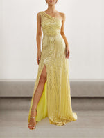 Sexy Sleeveless Asymmetrical Plain Tight Maxi Dress